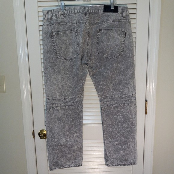 Eight 732 Jeans 8732 Tag Size 42X34 (Measures 42X31) Acid Wash Gray Denim - Picture 8 of 16